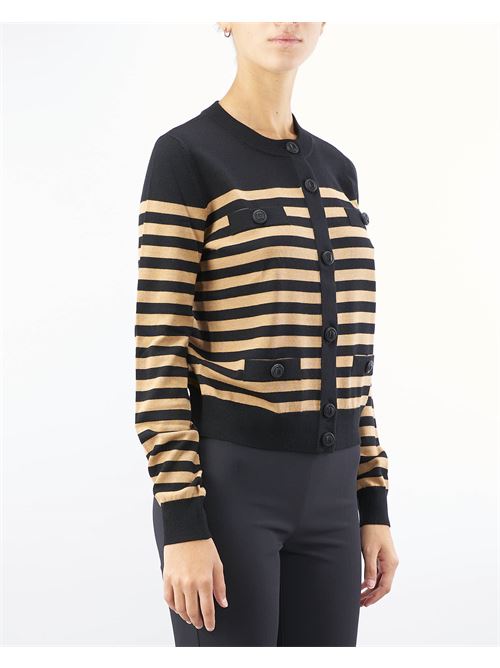 Striped wool cardigan Elisabetta Franchi ELISABETTA FRANCHI | Sweater | MK68S46E2CO5